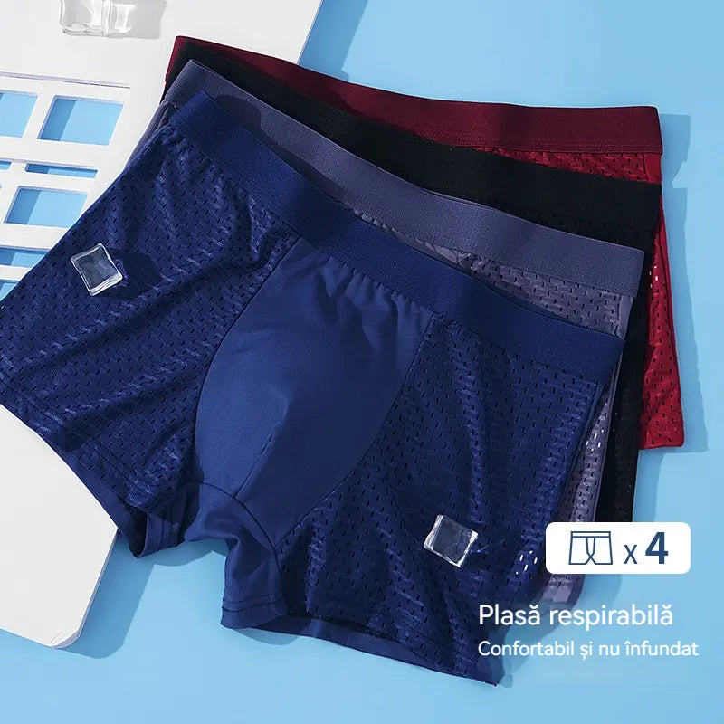 (Pachet de 4) Slip boxer din fibră de bambus, Aeris™, confortabili și respirabili
