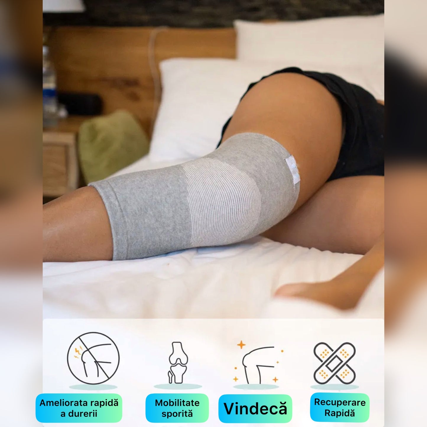 Genunchiere de compresie din Bambus ( 2 buc)